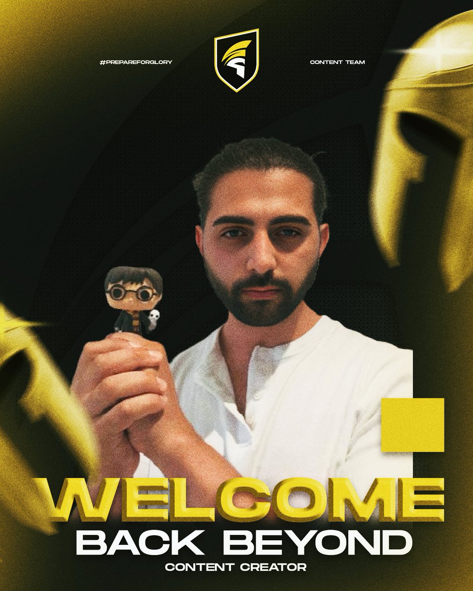 SpartansEu's tweet photo. Welcome home, @BeYovdL! 🖤💛

We are delighted to announce the return of Beyond to the Spartans Family!
Beyond was one of the most influential members of the Spartans LoL team, both as a player and as an analyst. Now, he returns to the team, where we will help him grow in his streaming journey.
Make sure to give him the love he deserves! ❤️

You can find Beyond's content here:
https://t.co/s5f8Cy6V1d
#PrepareForGlory