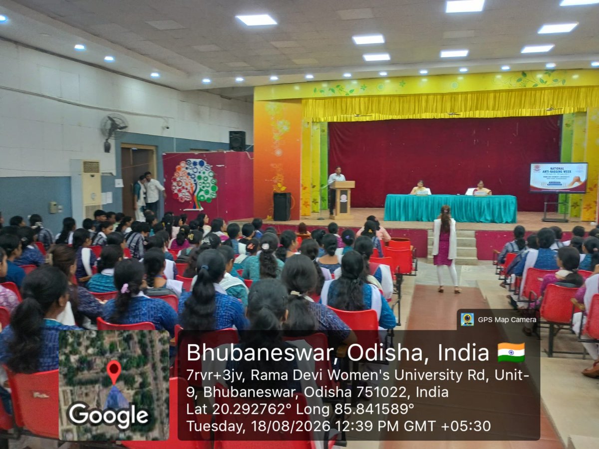 RDWUniversity's tweet photo. National Anti-Ragging Week was organised successfully by Rama Devi Women's University on 18-08-2026.
#antiragging #rdwu #nationalantiraggingweek https://t.co/uZe3z4tAdD