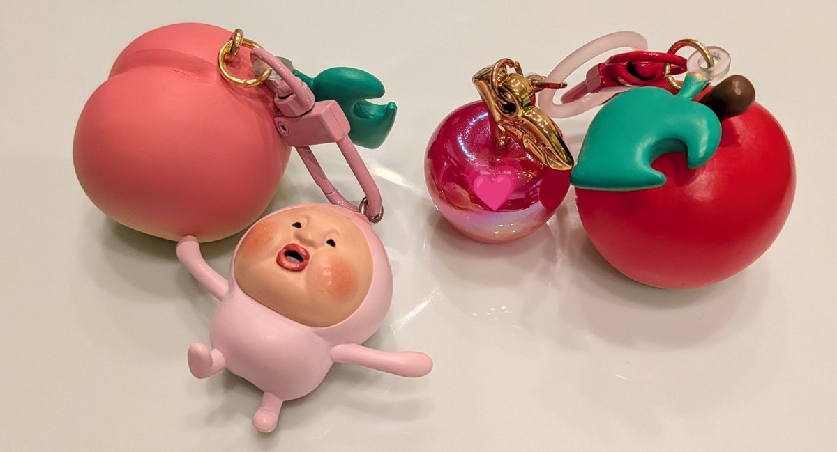 omoooooch1's tweet photo. 単体でもいいけど組み合わせるともっとかわいい🍑
フレイアみのりんご概念増やせてハッピー🍎 https://t.co/y3pJ37axex