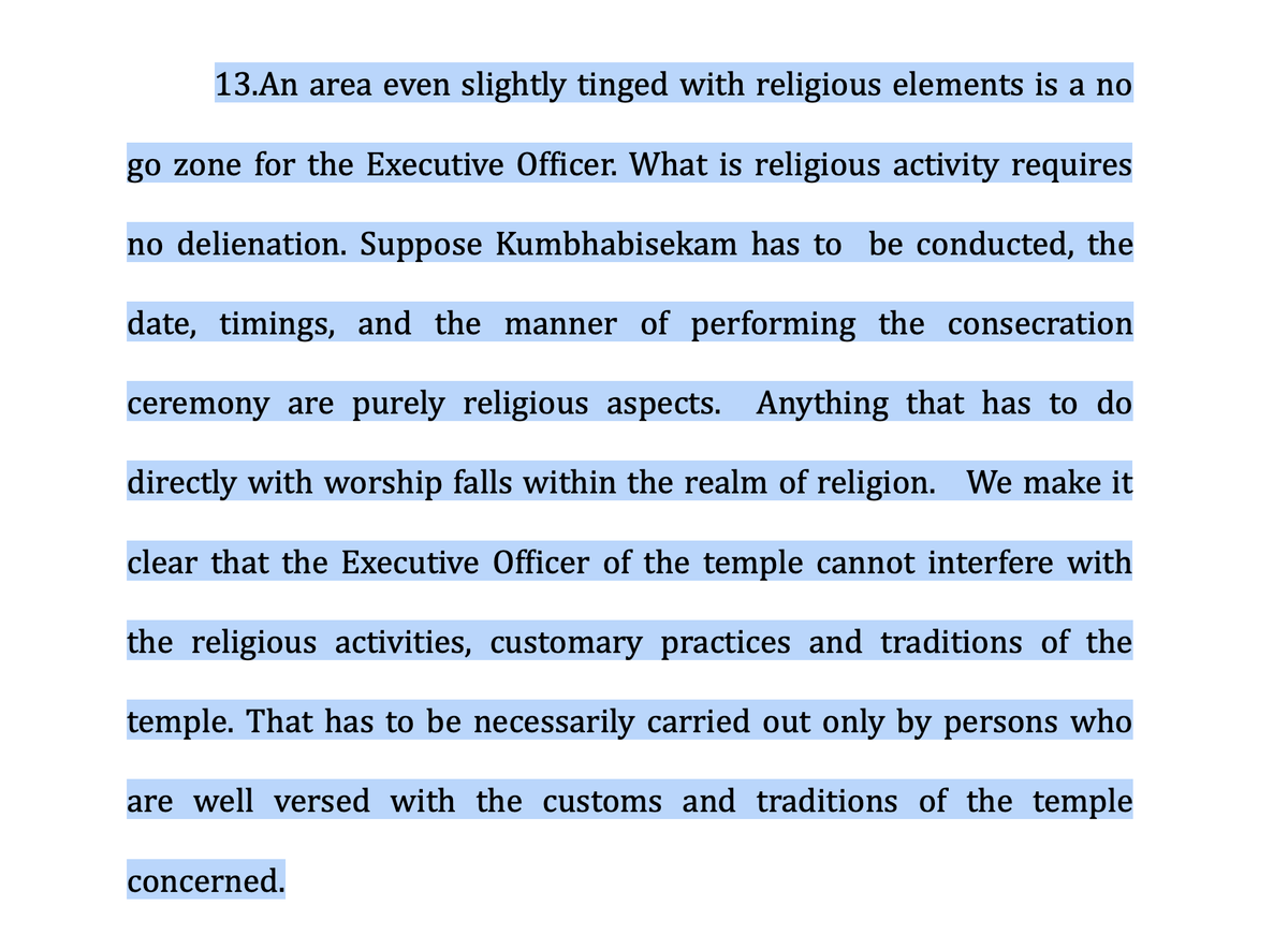 trramesh's tweet photo. 🚨 Big win for Temple Worshippers of Tamil Nadu!

Hon'ble Division Bench of Madras High Court  (G.R.Swaminathan & V.Lakshminarayanan, JJ.) delivered a landmark order in my PIL https://t.co/RCFLYJGyA8. 20764/2026 concerning Sri Parthasarathy Swamy Temple, Triplicane —

 but this ruling lays down principles for ALL Hindu temples in TN under @tnhrcedept. 🧵

 1️⃣ NO MORE  @tnhrcedept  Executive Officer  DOUBLING AS "FIT PERSON"  IN TEMPLES AS A ROUTINE POSTING!

The Court held an Executive Officer can act as "Fit Person" only in exceptional circumstances, for a very brief interim duration. Temple administration must vest in the Board of Trustees — not remain permanently with a government official wearing two hats. Such dual-role arrangements "ought to be terminated at the earliest."

2️⃣ EOs HAVE NO SAY IN RELIGIOUS MATTERS — 

    This is a superb victory for Hindus !
Under the proviso to Sec.45(2), HR&CE Act, the word "only" is significant: an EO's power is confined STRICTLY to temple properties (movable & immovable, incl. income).

"An area even slightly tinged with religious elements is a no-go zone for the Executive Officer" — pujas, Kumbhabishekam dates/timings, customs & traditions cannot be touched by EOs.

3.   The Govt's Learned Addl. Advocate General  fairly conceded that trustees will be appointed for Sri Parthasarathy Swamy Temple within 6 months.
Government has also called for applications from Hindus to be appointed as Trustees. A positive move by Hon'ble Minister @RameshOffcl 

   Finally, the Fraudulent set up of  @tnhrcedept 's illegally appointed Executive Officer - also serving as the Sole Trustee (Fit Person) of the temple for more than 40 years comes to an END. 

A real step towards temples run by Trustees, not bureaucrats — and the State kept out of religious affairs. 🙏

  My gratitude to my counsel Advocate Niranjan Rajagopalan  @niranjanlaw !

#HinduTemples #HRCE #SaveTempleSaveHinduism