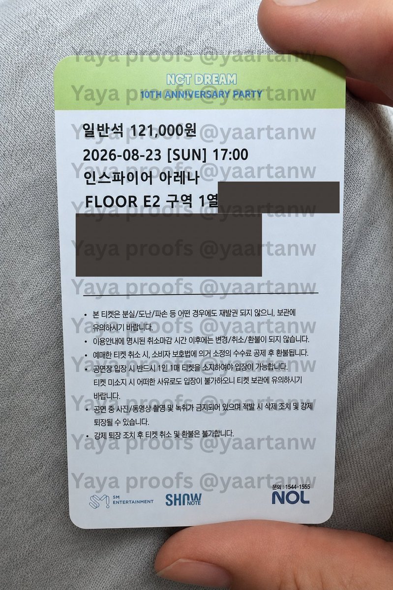 yaartanw's tweet photo. 엔시티드림 NCT DREAM 팬미팅 티켓 양도

⭕️SELL TICKET NCT DREAM 10TH ANNIVERSARY PARTY 

🍒8/23
E2구역 1열 통로석 — 2 ticket

Pay first get first! ⭕️foreign ok

https://t.co/74CCgv04Co
nct dream 10th fanmeeting 엔시티 드림 런쥔 제노 해찬 재민 천러 지성 구해요 플로어 10주년 https://t.co/jByRu8OUS2