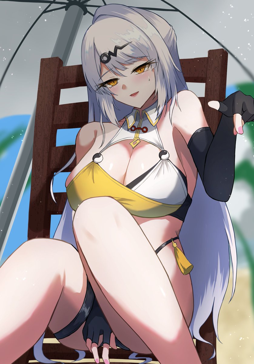 nanatuma's tweet photo. 「若いのは若いの同士で遊んで来い」

水着儀玄
#ゼンゼロ https://t.co/zUd1a2gsMj