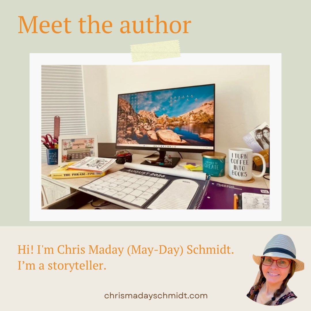 AlwaysWriteTime's tweet photo. Happy Saturday, friends! ❤️
I’m Chris Maday (May-Day) Schmidt, and I’m a storyteller.
A little snapshot of my writing life: creative clutter, coffee, writing tools, and things that inspire me. ☕✍️✨
Your turn: What’s ONE word that describes you? ❤️
#authorintro #weekendvibes https://t.co/o8zpcvmFHG