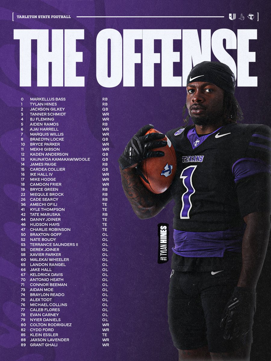 TarletonFB's tweet photo. We’re 1️⃣ week from the opener! 

Here’s your 2026 Texan Football roster ⭐️ https://t.co/HhWN3PXMiO