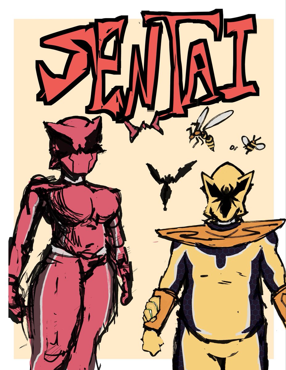 erlikbow's tweet photo. Sketchin some cool sentai junk! Go  Fo Bug Rangers! https://t.co/HFArDsUed9