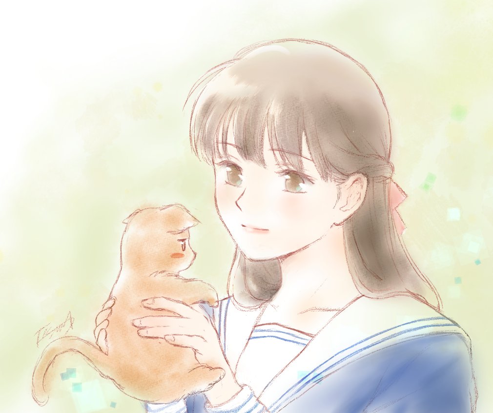 fumikadokko's tweet photo. フルバの夾くんも描いたので二人セットで🐈🎀 https://t.co/JPA73Wtkts