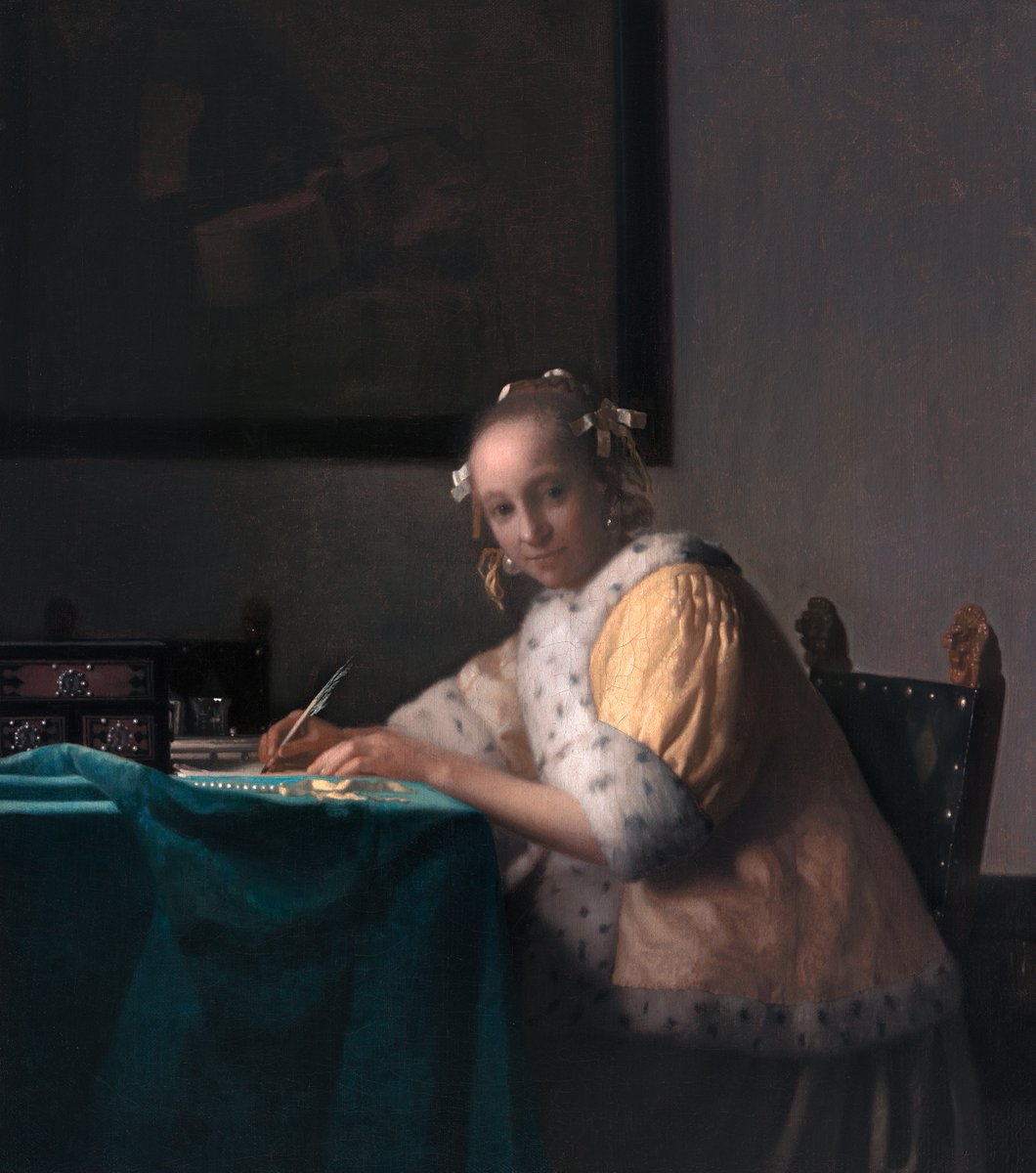 Goudriaan2's tweet photo. A lady writing
Johannes #Vermeer, 1665-1666 https://t.co/c1bRQwzBgd