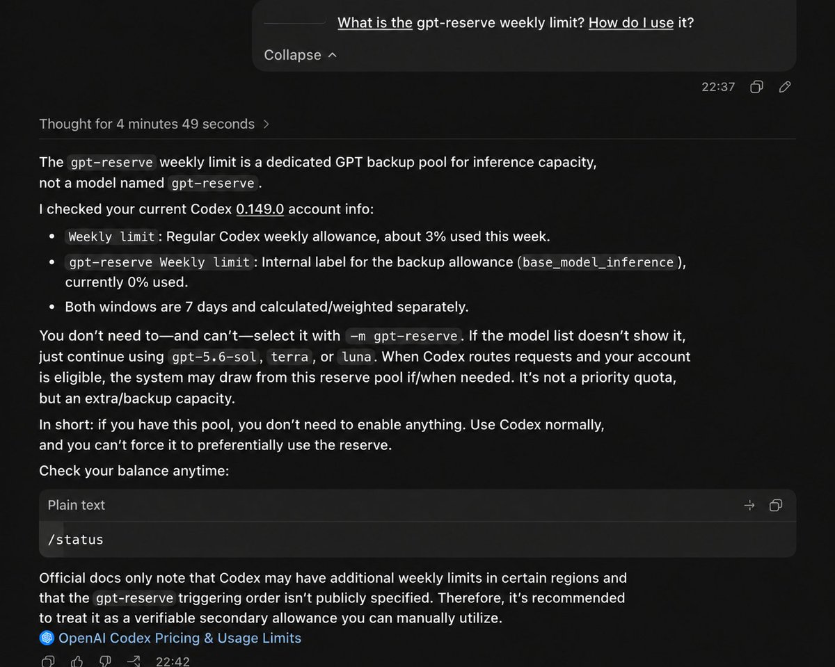 RyanJoy2002's tweet photo. ok，I had codex cli perform a configuration file search, and it gave the following response https://t.co/P38giOzCHq