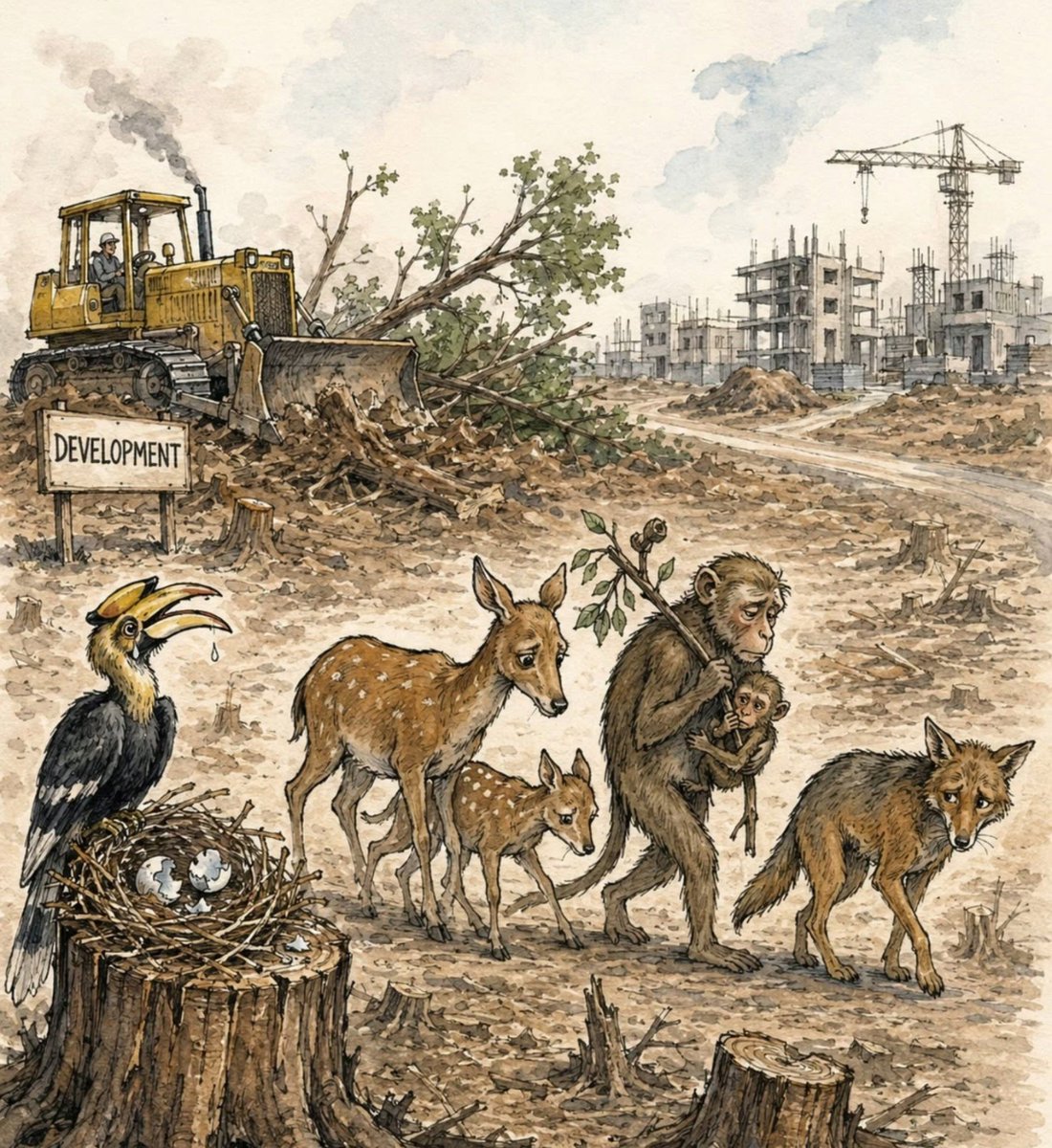 sathyashrii's tweet photo. Please do development in waste areas... 😔 https://t.co/gH6GFmqoP8