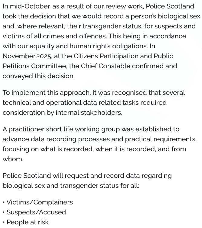 hightreebud's tweet photo. .@PoliceScotland @PSOSLothBord The person arrested and charged is a man. Can you explain why you have given a statement to the press that he is a woman? 
https://t.co/AqwwQuTj6e

This contravenes your policy to record crimes by biological sex:
https://t.co/XI9t6b0BGb https://t.co/O9JkUC8FUW