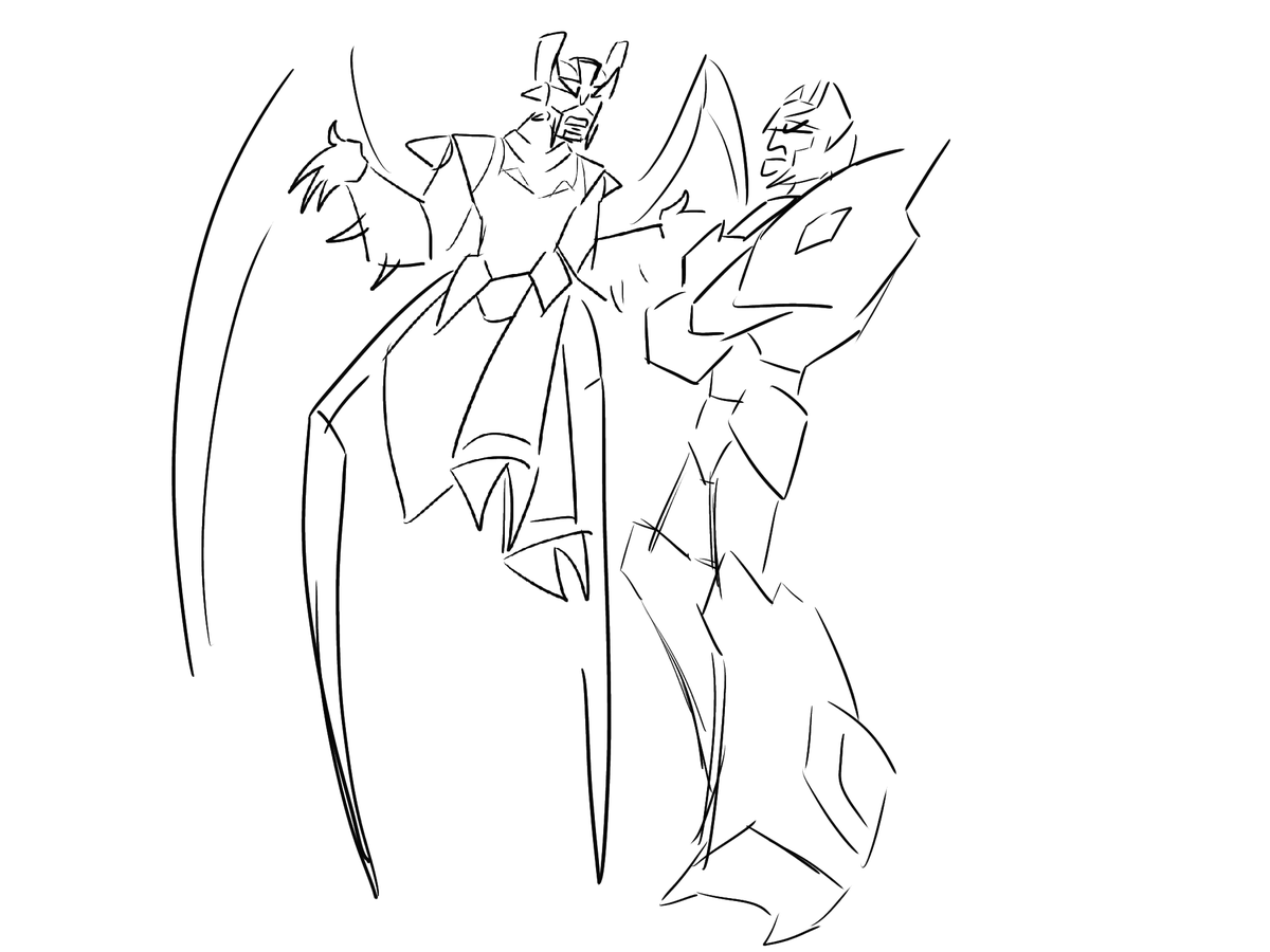 thehidemation's tweet photo. pov your short and arguing with someone taller so you gotta make yourself bigger ft tfa arachnus prime and megatron
#megop #opmeg #transformers https://t.co/0nFjhuUYTB