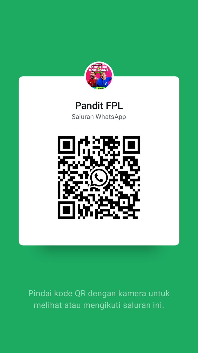 panditfootball's tweet photo. Jangan lupa yang join Liga @PanditFPL X @Hooligans12th untuk follow saluran WhatsApp Pandit FPL: https://t.co/ugieGvVy29 https://t.co/CqTQP3BJgE