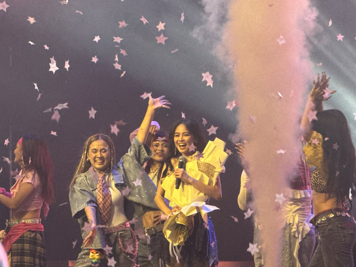 PhilippineStar's tweet photo. PROUD KAMI SAYO, ASHTINE 💗

Ashtine Olviga concludes her first solo concert at New Frontier Theatre in Quezon City on Saturday. | @janellelorzano https://t.co/ItEpUNoo2I