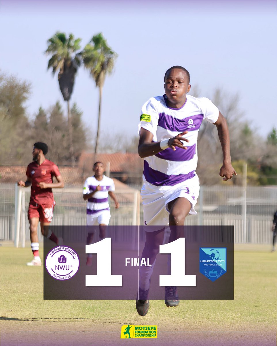 nwu_fc's tweet photo. FULLTIME 

A hard-fought game ends in a draw.

#NobleByBirth #MyNWU #MotsepeFoundationChampionship https://t.co/xfOG8cy1LO
