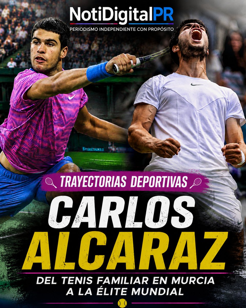 jimaguapr's tweet photo. NotiDigitalPR: #CarlosAlcaraz: del tenis familiar en Murcia a la élite mundial. Reseña ... https://t.co/Rt5HBE5F2X
| #PeriodismoIndependiente #TrayectoriasDeportivas #NotiDigitalPR | https://t.co/EXPVcu3fjG