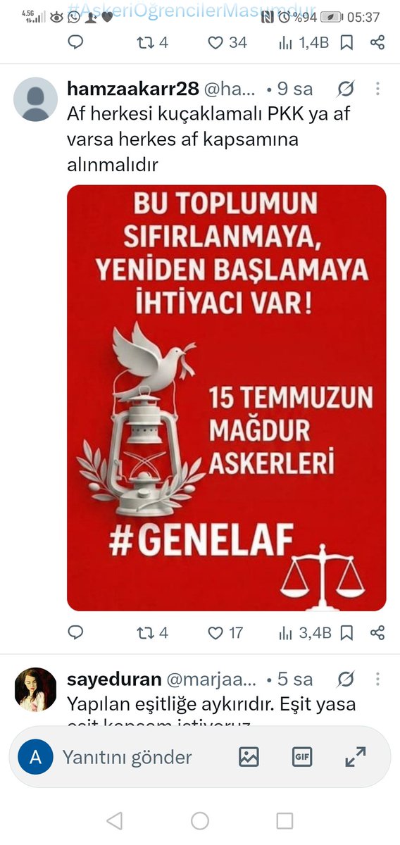 Atyyldrm's tweet photo. Sayın yetkililer adalet herkes için olsun Af olacaksa genel af olsun suçlu suçsuz ayrılarak olsun #15TemmuzunmağduruAskerler. içinde olsun.#SuçlularCezasınıÇeksin @nowhaber @halktvcomtr @szctelevizyonu @ankahabera @CBbestepecanli @AkPartiGrubu @MhpTbmmGrubu bizi duyun duyurun https://t.co/eBHHvvEniN