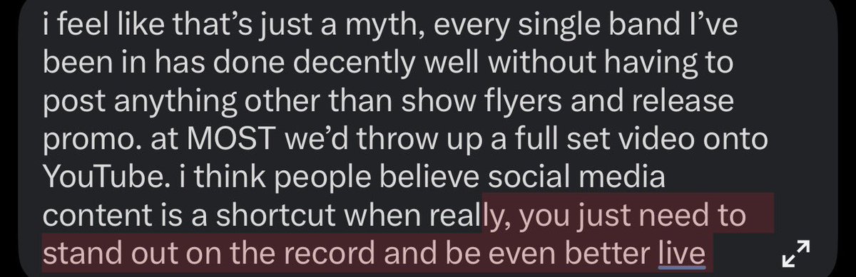fronttwrdenemy's tweet photo. @realBSaints @ActAdvBand i feel like that’s just a myth, every single band I’ve been in has done decently well without having to post anything other than show flyers and release promo. at MOST we’d throw up a full set video onto YouTube. i think people believe social media content is a shortcut when https://t.co/nRXJ73bl9b