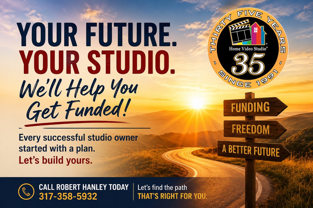 HomeVideoStudio's tweet photo. Want your own Home Video Studio but wondering how to fund it?

Don’t assume you can’t.

Give me 5 minutes. Let’s find out what’s possible.

35 years. Proven business. Creative career. Your future.

Robert Hanley
317-358-5932 https://t.co/gInLqZRqu6