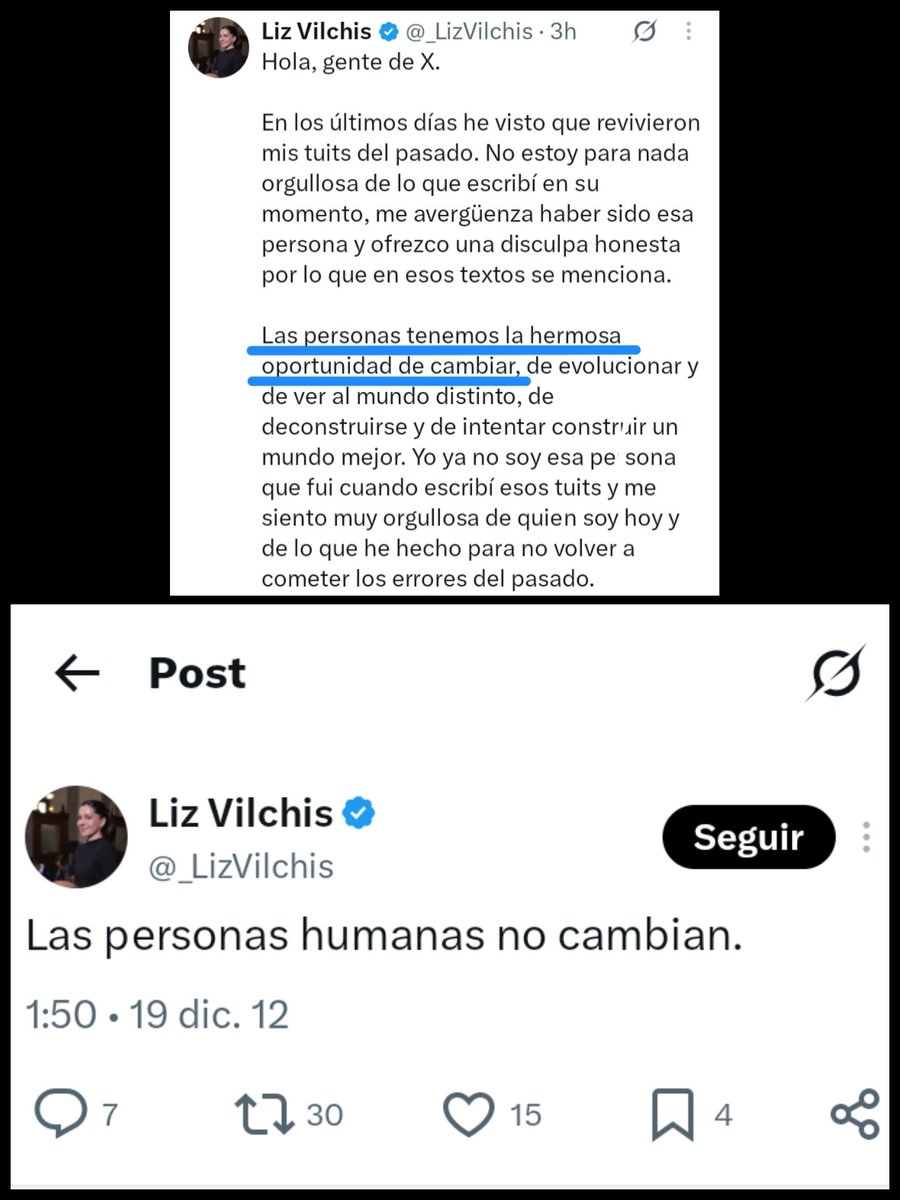 Alfie_Acosta's tweet photo. Entonces, ¿las personas pueden cambiar o no, @_LizVilchis? 🤔

Ponte de acuerdo, porque TODO parece indicar que cambias de opinión como de calzones. 🙄 https://t.co/gn4ZtZK7dy