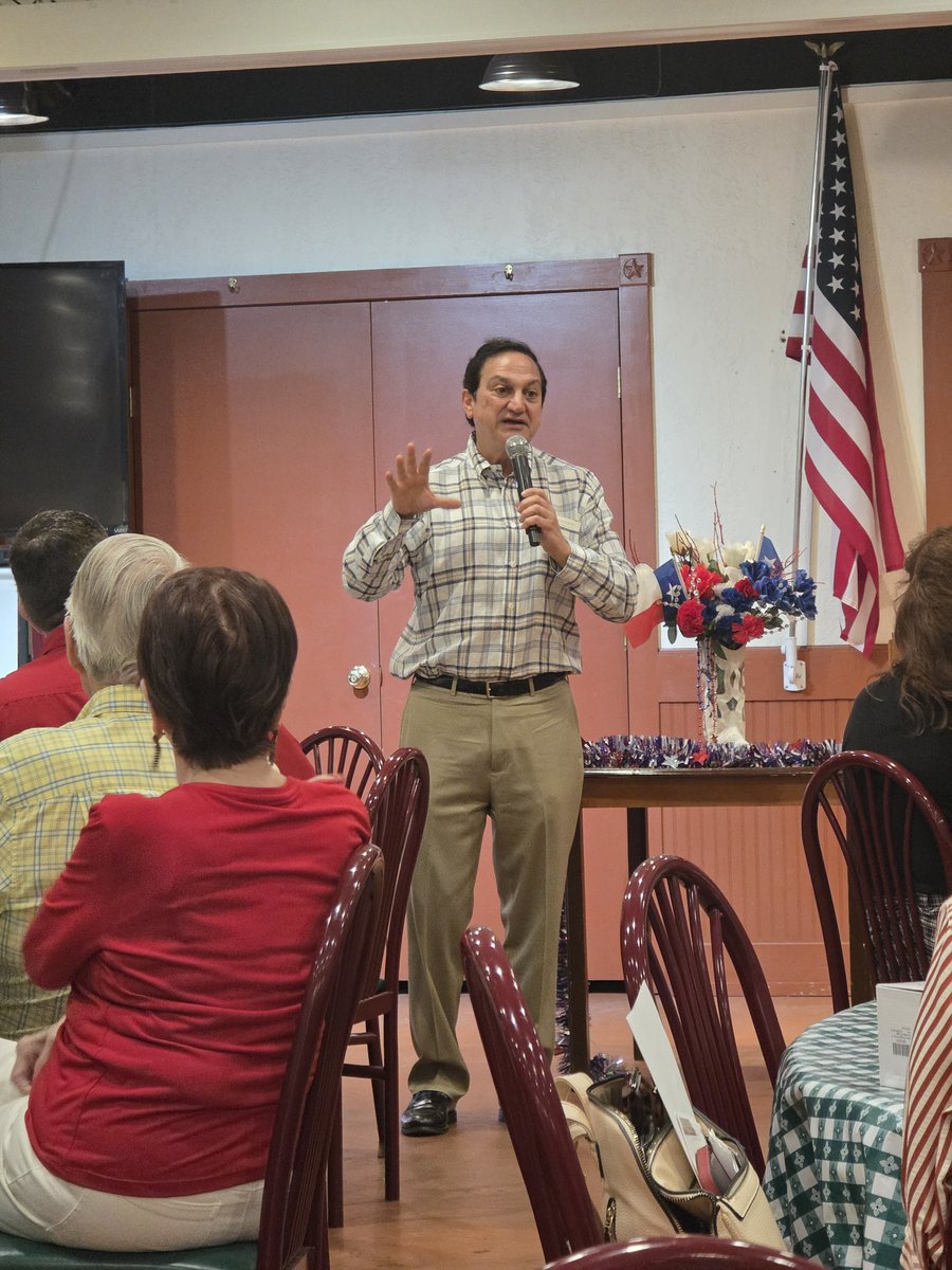 GOP209's tweet photo. Steve Munisteri kicked off the SD18 Countywide Meeting in Brenham with a masterclass in voter math and grassroots strategy! 📊🇺🇸

​Key takeaways:
• Turnout is everything—margin shifts across Texas prove every point matters
• High opposition energy means local grassroots mobilization is vital
• Holding the line down-ballot will decide the outcome
​"If they mean to have a war, let it start here." 🔥

​#SD18 #BrenhamTX #TexasGOP #HoldTheLine