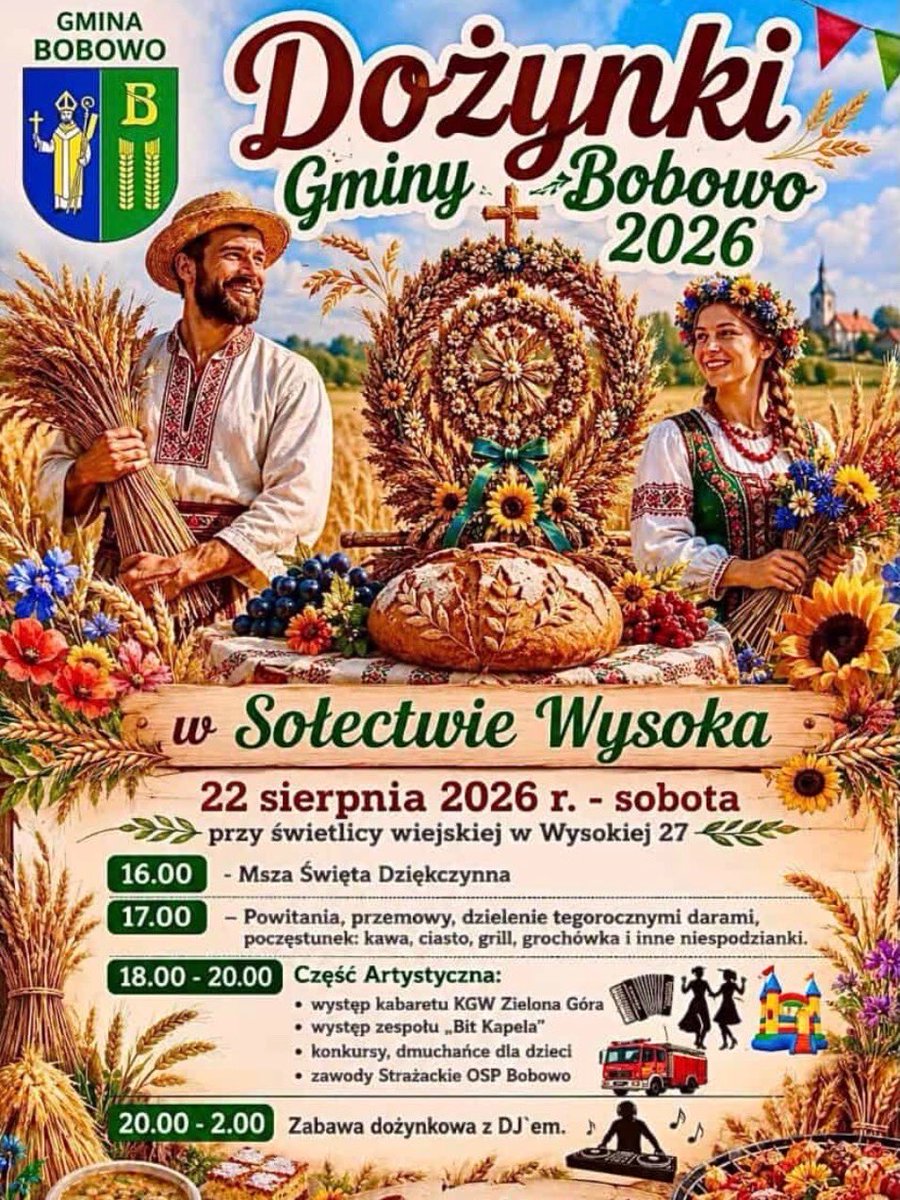 Adam_Wyszynski's tweet photo. Dożynki AI

Przykra sprawa - kolorowe, różnorodne, często przaśne i niedopracowane plakaty dożynkowe to już przeszłość. Zastąpiła je AI-owa unifikacja powodująca, że w teraz każdej gminie plakat wygląda tak samo. Sztuczna inteligencja zmieniła nam trwale obraz wsi. https://t.co/IrHechf88K