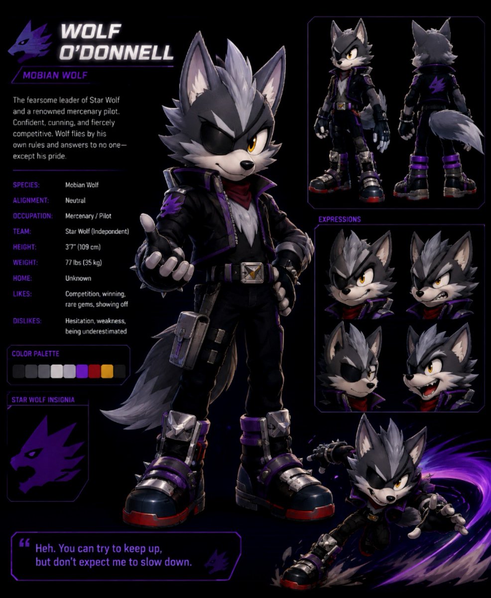 PrinceWolf56's tweet photo. Mobian version of Wolf O'Donnell in Sonic universe 

This is by me https://t.co/DYNuP2KsWr