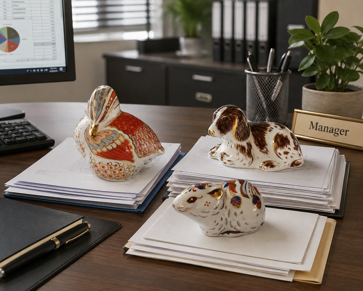 nivagcollects's tweet photo. we all know someone who needs to keep their #desk #office tidy royal #crownderby paperweights great #gift #duck #dog #vole
https://t.co/WSvKGSJYA7 https://t.co/iZFJxyzZ31
