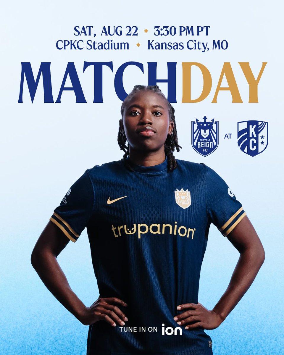 reignfc's tweet photo. Battle in the Midwest โ๏ธ
๐ Kansas City Current
๐ CPKC Stadium
โฐ 3:30PM PT
๐บ @IONNWSL
#KCvSEA https://t.co/578r2oVtMC