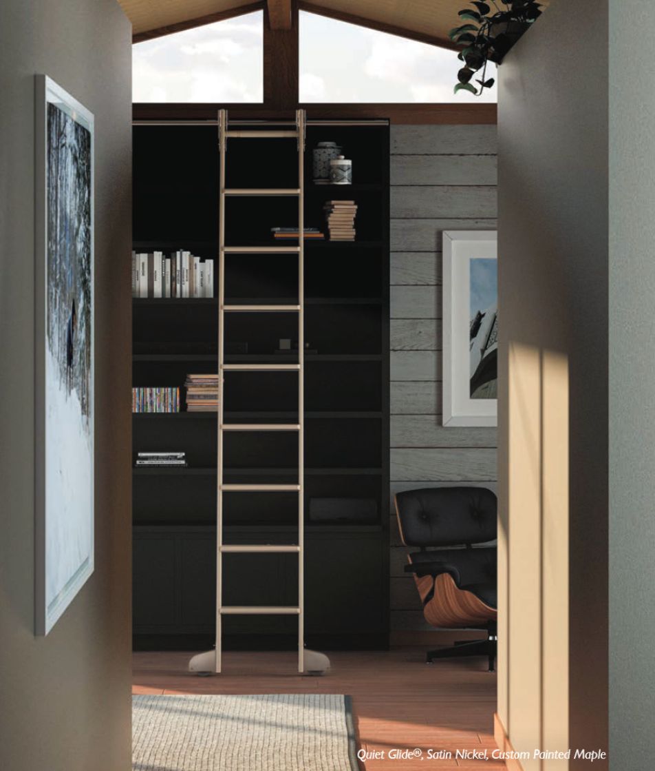 Ladder_Lad's tweet photo. Admit it, you've always wanted to recreate that scene from Beauty and the Beast, where Belle is gliding on a ladder across the bookshelves. Cuz, same.  

So the #ladderoftheweek is Putnam Rolling Ladder Quiet Glide 📚️ 

Glide back and forth quietly on this elegant ladder as you look for books on those high shelves and ask yourself “When’s the last time you dusted up here?”