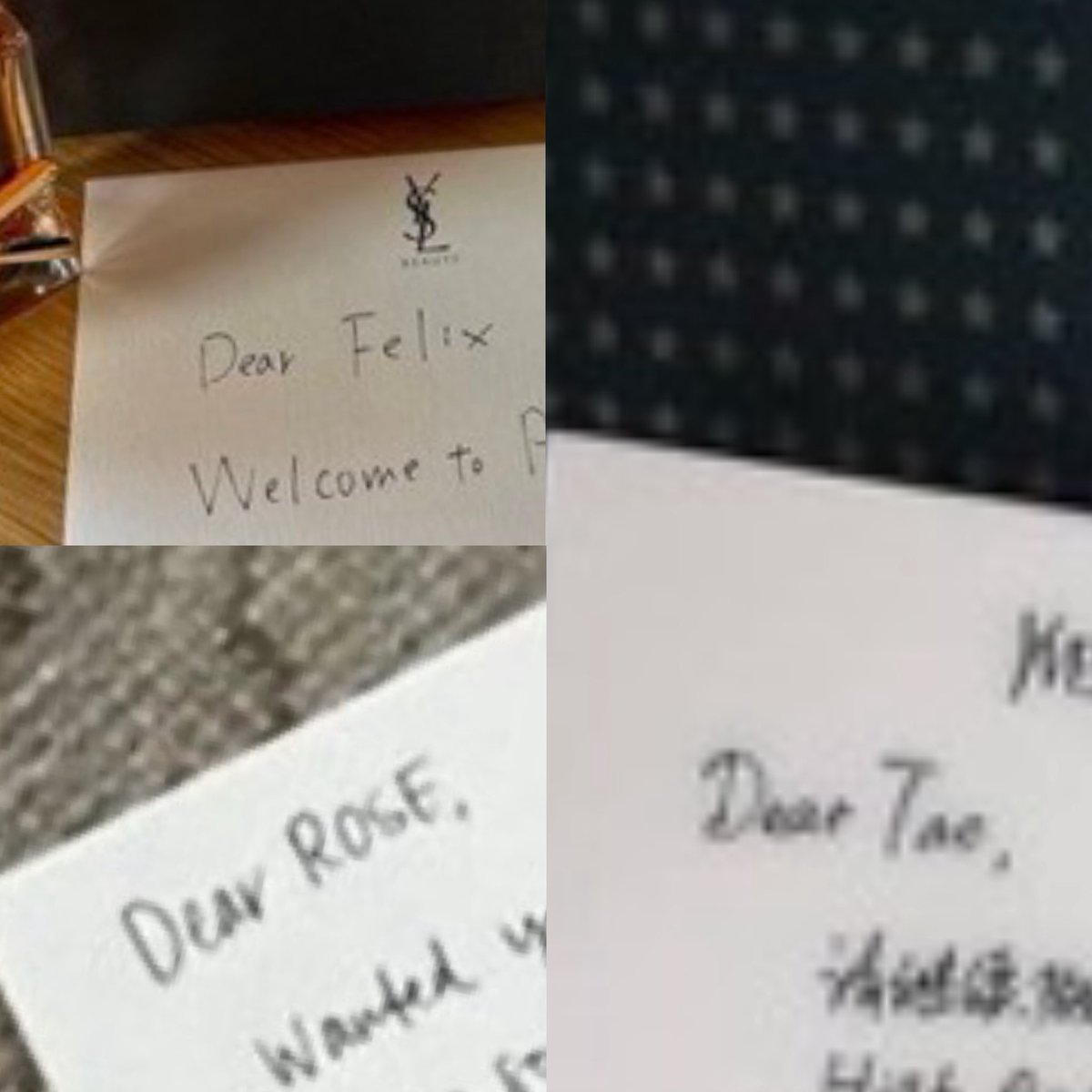 sujosujosu's tweet photo. the conspiracy theories of hwangers have got to another level, mixing sm xenophobia, racism, etc 😭

this is literally a letter from a >Korean< YSL Beauty PR who coincidentally only follows Felix.
french letters are usually different but all the ones written by their korean prs + https://t.co/dxiRHtT4dT