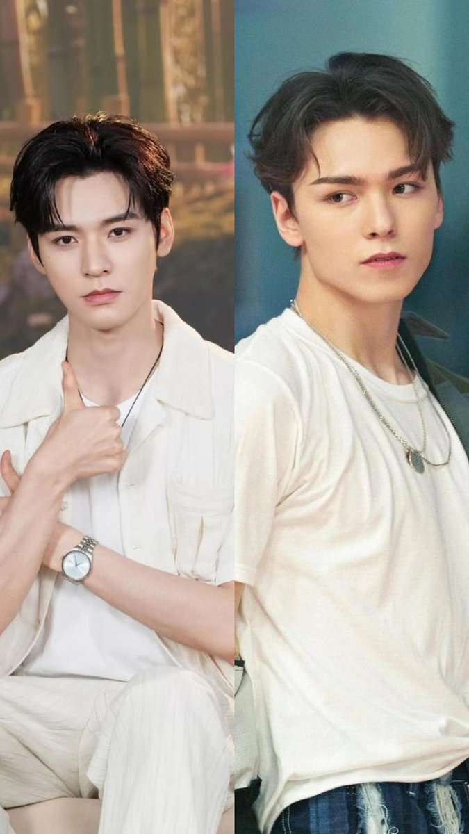 rheapping's tweet photo. Tau gak sih.
Dulu waktu awal2 di kenalin seventeen liat Vernon tuh otak ku langsung "Lah Gong Jun?!"

Karena sekilas semirip itu. Gak mirip bgt tapi kayak struktur mukanya agak mirip(?).
Sometime liat vernon kayak gong jun. Liat gon jun kayak vernon ... https://t.co/O2dvmjeIsG
