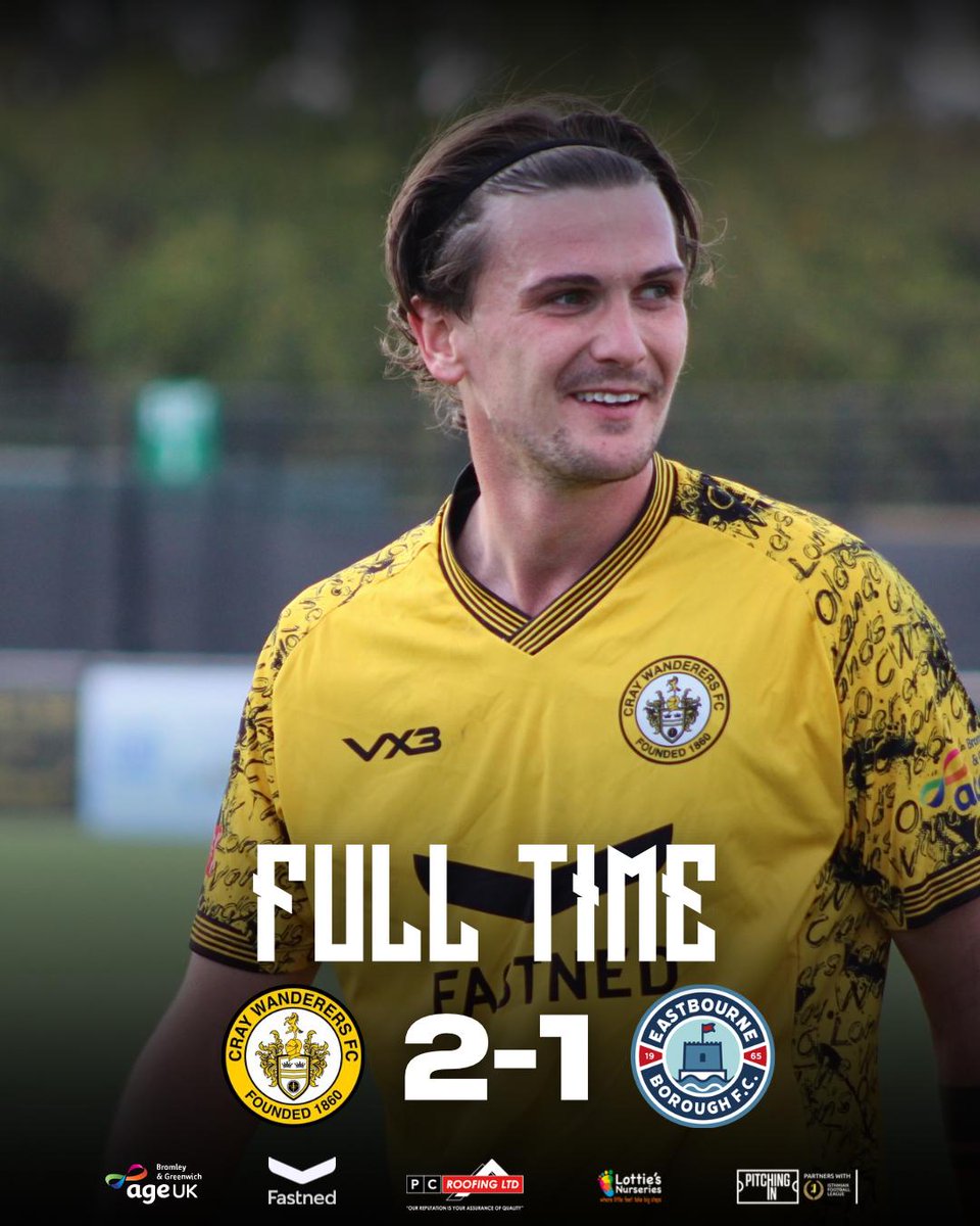 OfficialWands's tweet photo. FT - @OfficialWands 2 (Yusuff 23, Hernandez 86) @ebfc_official 1 (Wilson 90+4)

The Wands pick up a deserved first win of the season with Ade Yussuf's first half goal and Alex Hernandez superb free kick with Borough scoring in added time through T'Yano Wilson. https://t.co/hh9uO1CQpx