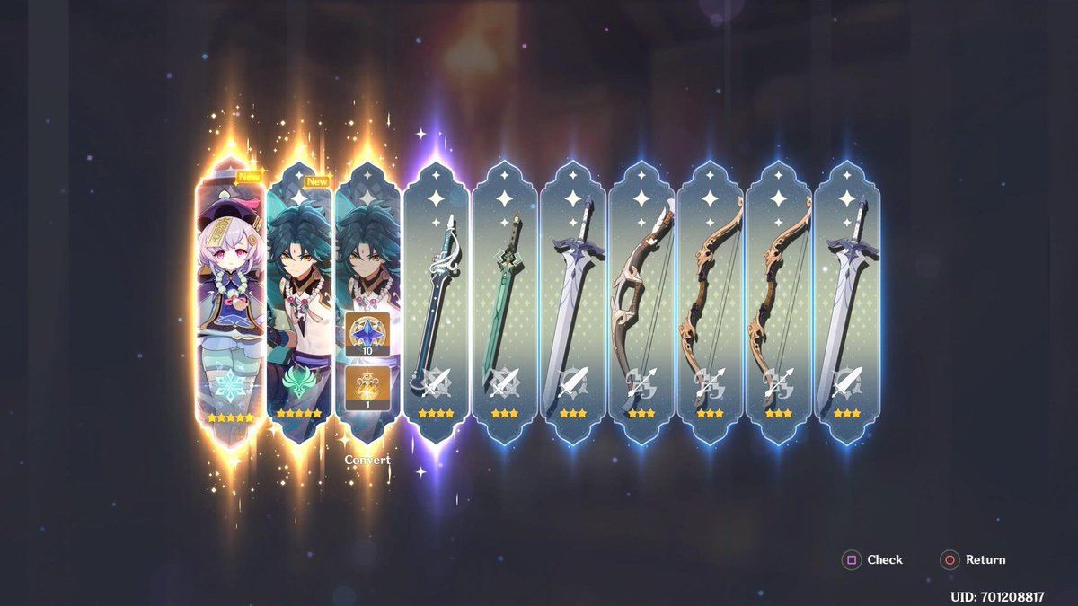 Iamdomtyler's tweet photo. @reeynlvr This was my luckiest pull from Xiao's first run https://t.co/3rShmkPEDA
