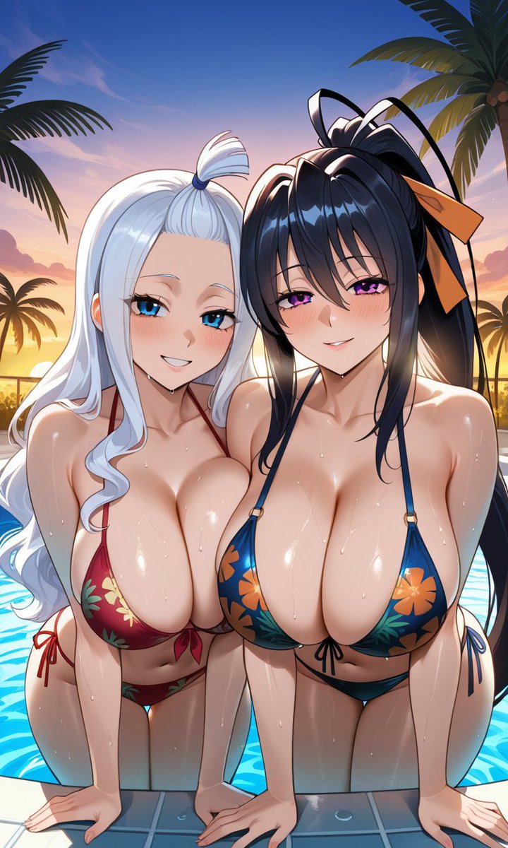 LilithLustfireX's tweet photo. Hola querido, traje a una amiguita aquí para divertirnos un poco. ¿Que te parece? 

#Mirajane #Akeno 
❤️🔁 https://t.co/FGo8cscXnw