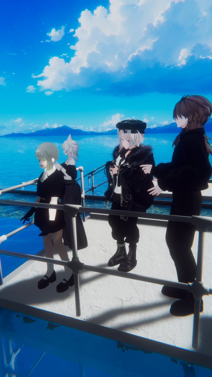 DD3death's tweet photo. 黒の組織たちと、海を景観 https://t.co/5SonrEU8Bv