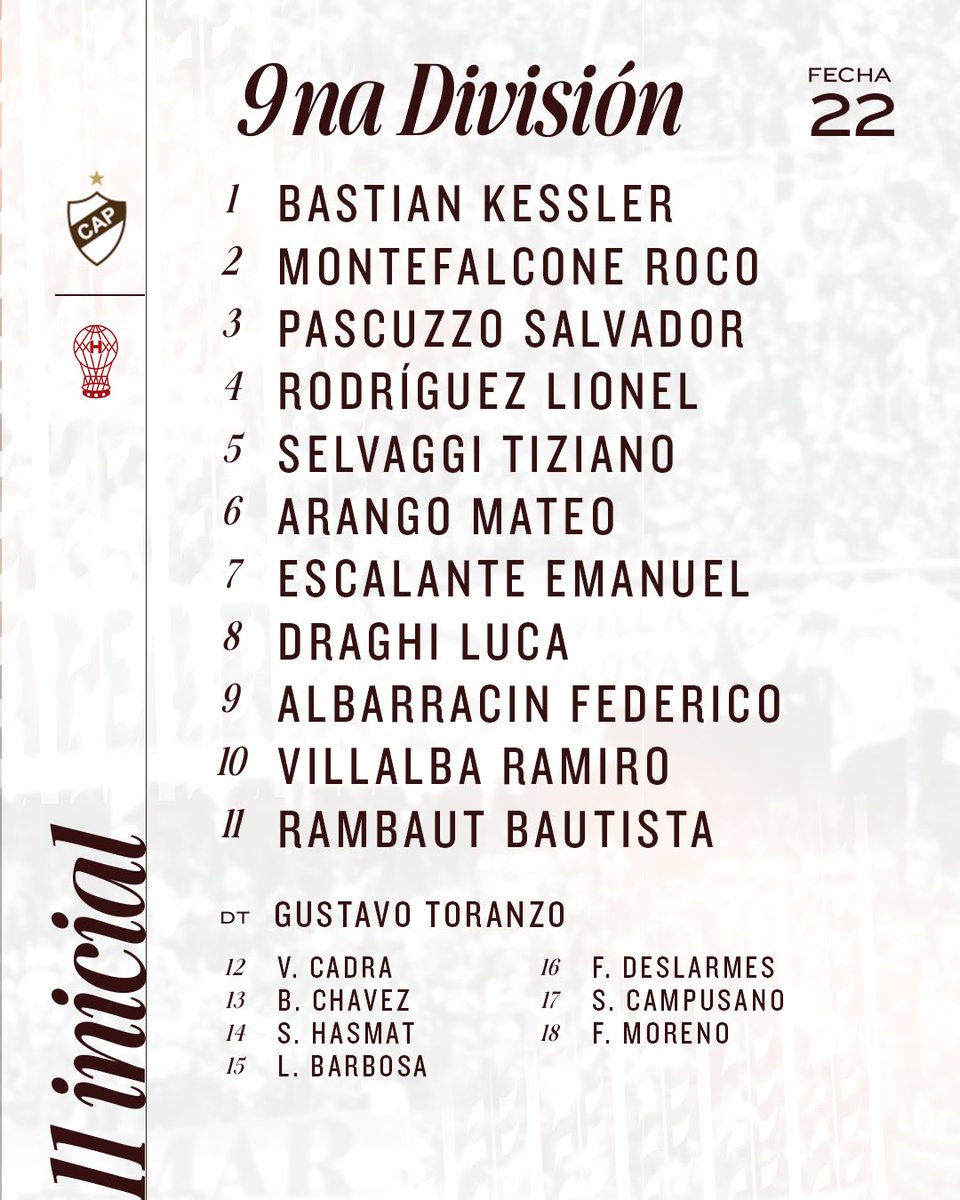 inferiorescap's tweet photo. #JuvenilesLPF ✔️Se cierra otro sábado de futbol 🆚 Huracán.
📋 Así forma el Calamar 🦑 en #Sexta y #Novena
📺 Transmisión en vivo de #Sexta: https://t.co/kPttJmL92j
📺 Transmisión en vivo de #Novena: https://t.co/dMM5vlVDbZ
#SiemprePlatense🤎 https://t.co/WbOquszyoo