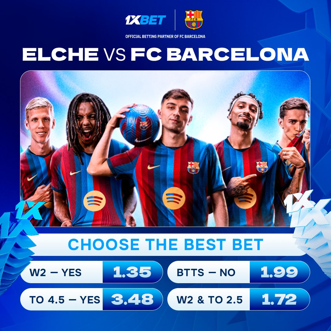 1xBet_Eng's tweet photo. La Liga. Barça. Season start. NOW. ⚡

Our partners are back - and we're picking winners.

Choose your best bet. Get in. Let's go! 🏆
https://t.co/oTci2NMVhN https://t.co/oft7RTUzNa