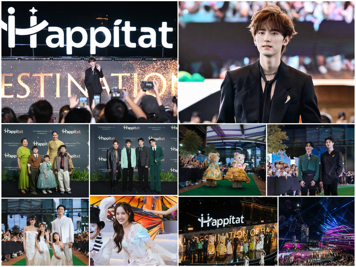 ANiceEnt's tweet photo. ครั้งประวัติศาสตร์! Happitat พร้อม “โจว อี้หราน” และครอบครัวชมพู่ 
นำทัพศิลปินกว่า 100 ชีวิต ร่วมฉลองการเปิดตัวสุดตระการตา เนรมิตผืนดินจรดผืนฟ้ากว่า 2 แสนตารางเมตร พร้อมโดรน 2,222 ลำ ทุบสถิติประเทศไทย

#Zhouyiran
#srchafreen #YINWAR
#Butterbear #Biancabear
#ชมพู่อารยา #แอบิเกล
#แฮปปี้แทท #Happitat
#TheMagicalDestinationOfHappiness
#TheGrandCelebrationOfHappitat
#CPAXTR

กรุงเทพฯ – 22 สิงหาคม 2569 – เปิดฉากอย่างยิ่งใหญ่สมการรอคอยสำหรับ Happitat (แฮปปี้แทท) World’s First Happiness Destination แลนด์มาร์กแห่งความสุขแห่งใหม่บนทำเลบางนา-ตราด กม.7 โดย บริษัท ซีพี แอ็กซ์ตร้า จำกัด (มหาชน) (CP AXTRA) ที่เปิดประตูต้อนรับทุกคนเข้าสู่อาณาจักรแห่งความสุขอย่างเป็นทางการ พร้อมเนรมิตพื้นที่ทั่วทั้ง Happitat ให้เต็มไปด้วยสีสันและโมเมนต์แห่งความสุขใน THE GRAND CELEBRATION OF HAPPITAT “THE MAGICAL DESTINATION OF HAPPINESS” จัดเต็มกิจกรรมและประสบการณ์สุดพิเศษให้ทุกคนได้ออกสำรวจและค้นพบความสุขตลอดทั้งวัน ก่อนยกระดับความยิ่งใหญ่ในช่วงค่ำกับ Grand Opening Ceremony ที่รวมทัพศิลปินและคนดังกว่า 100 ชีวิต นำโดยแขกรับเชิญพิเศษจากประเทศจีน โจว อี้หราน (Zhou Yiran) พร้อมเหล่าศิลปินและนักแสดงแถวหน้าของไทย ร่วมสร้างปรากฏการณ์แห่งความสุขผ่านโชว์สุดตระการตาที่เกิดขึ้นทั่วทั้ง Happitat ก่อนเปิดฉากไคลแมกซ์ของการเฉลิมฉลองกับ “The Sky Canvas of Happiness” เนรมิตผืนป่าสู่ผืนฟ้าด้วยโดรนกว่า 2,222 ลำ ผสานพลังแห่งดนตรีและการแสดง เติมเต็มค่ำคืนแห่ง Grand Celebration ให้กลายเป็นอีกหนึ่งโมเมนต์แห่งความสุขและความทรงจำครั้งสำคัญ

🔗https://t.co/CGEAzgTo8g