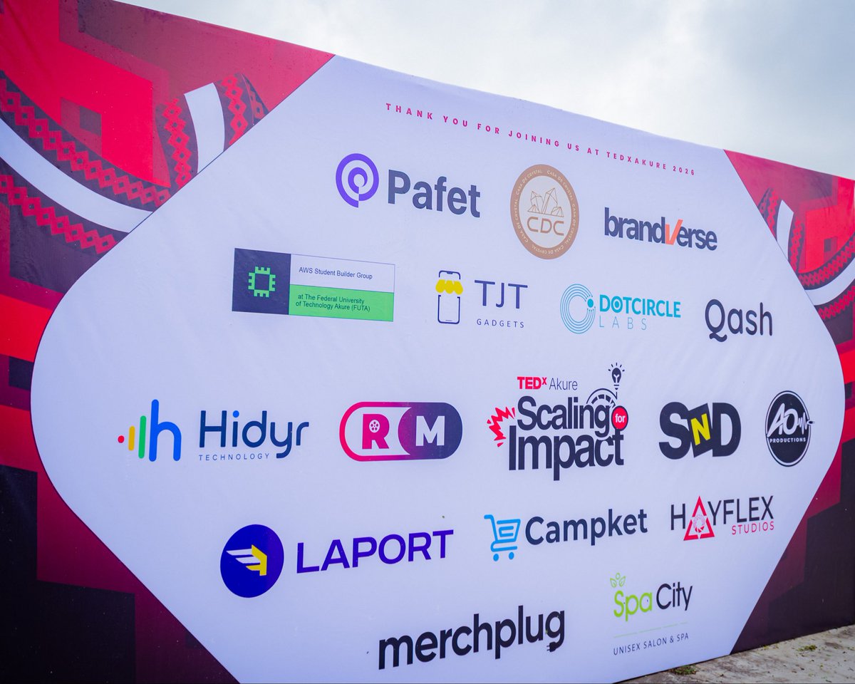 _tedxakure's tweet photo. TEDxAkure 2026 commenced with registration, partners, and purpose.
As we round up, the impact of Scaling For Impact continues.
Thank you to our partners and attendees for a remarkable day.
#TEDxAkure #TEDxAkure2026 #ScalingForImpact https://t.co/u0WSIQ2oW6
