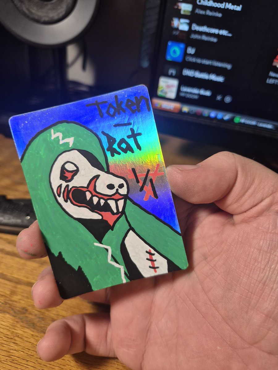 Lum1nar1an's tweet photo. It's been a while since I've posted on here, but I think this is a pretty good reason to! Been making a lot of tokens for MTG lately, so I may as well post them here! 
#art #mtg #paint #undertaleㅤ #robzombie #token https://t.co/ptteGN9lBA