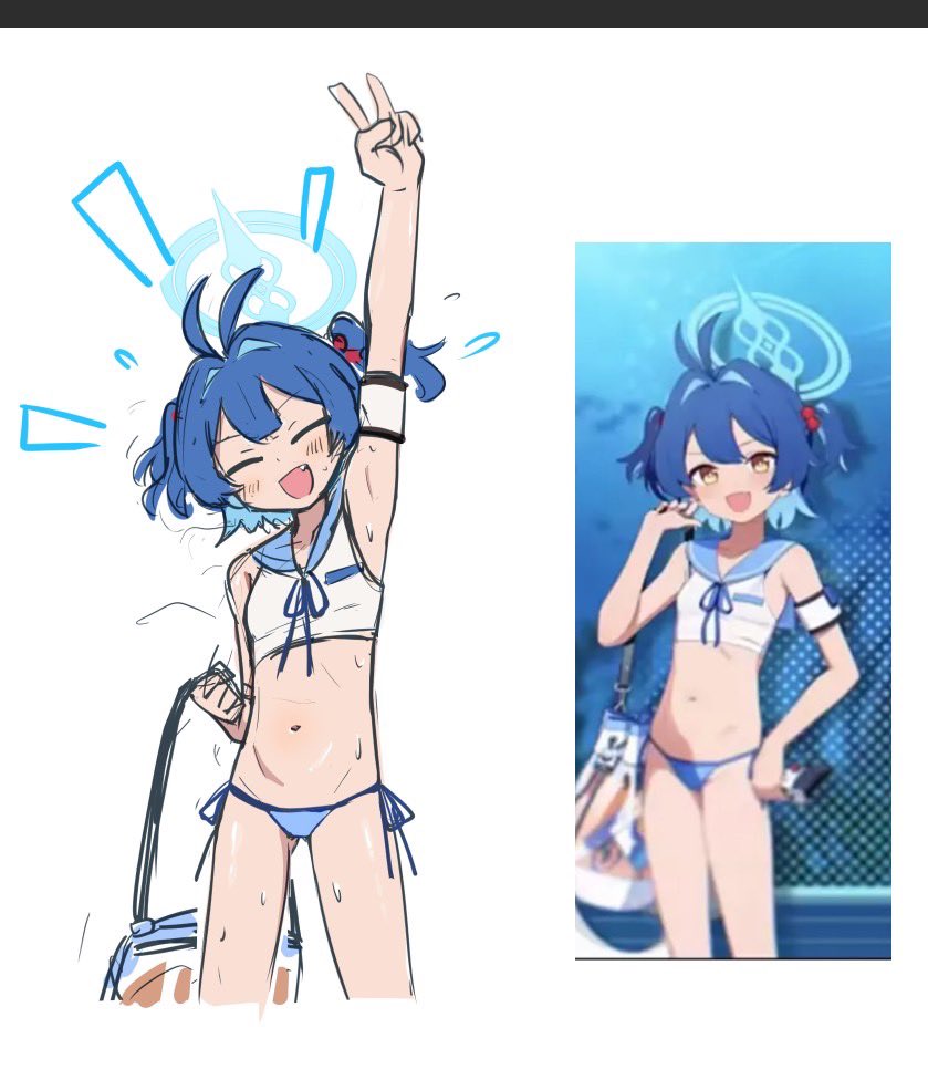 Keven_ver5's tweet photo. #ブルアカ
腹肌🥵
大腿🥵
虎牙🥵
膚色🥵 https://t.co/IFmEJ9h9E6