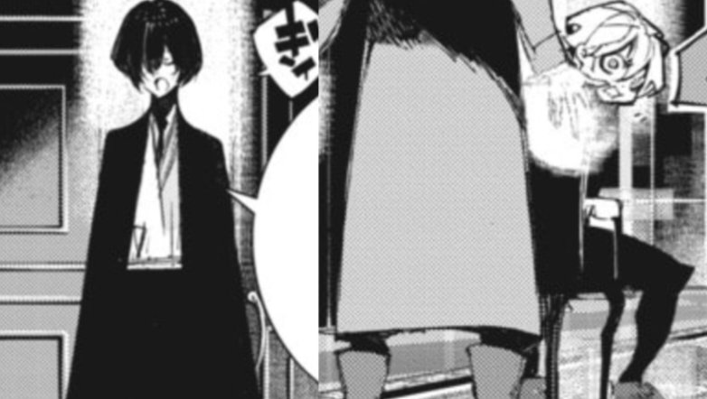Jeongguk255's tweet photo. Idk why the BSD fandom acts like 15 skk is one-sided. Chuuya wasn’t even reacting to being restrained in the Mafia boss’s office until he saw Dazai. He also chose the Arahabaki investigation AND his bet with Dazai over the Sheep. The ship is obsessed x obsessed https://t.co/cUeNXJAds6