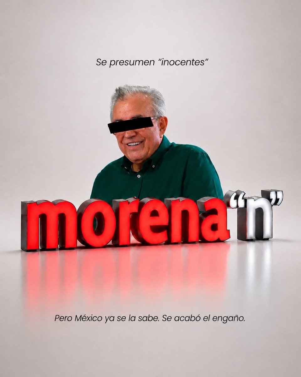 AccionNacional's tweet photo. Ya no pueden ocultarlo, todos lo sabemos.

MORENA “N” https://t.co/Hq5Sacxiyl