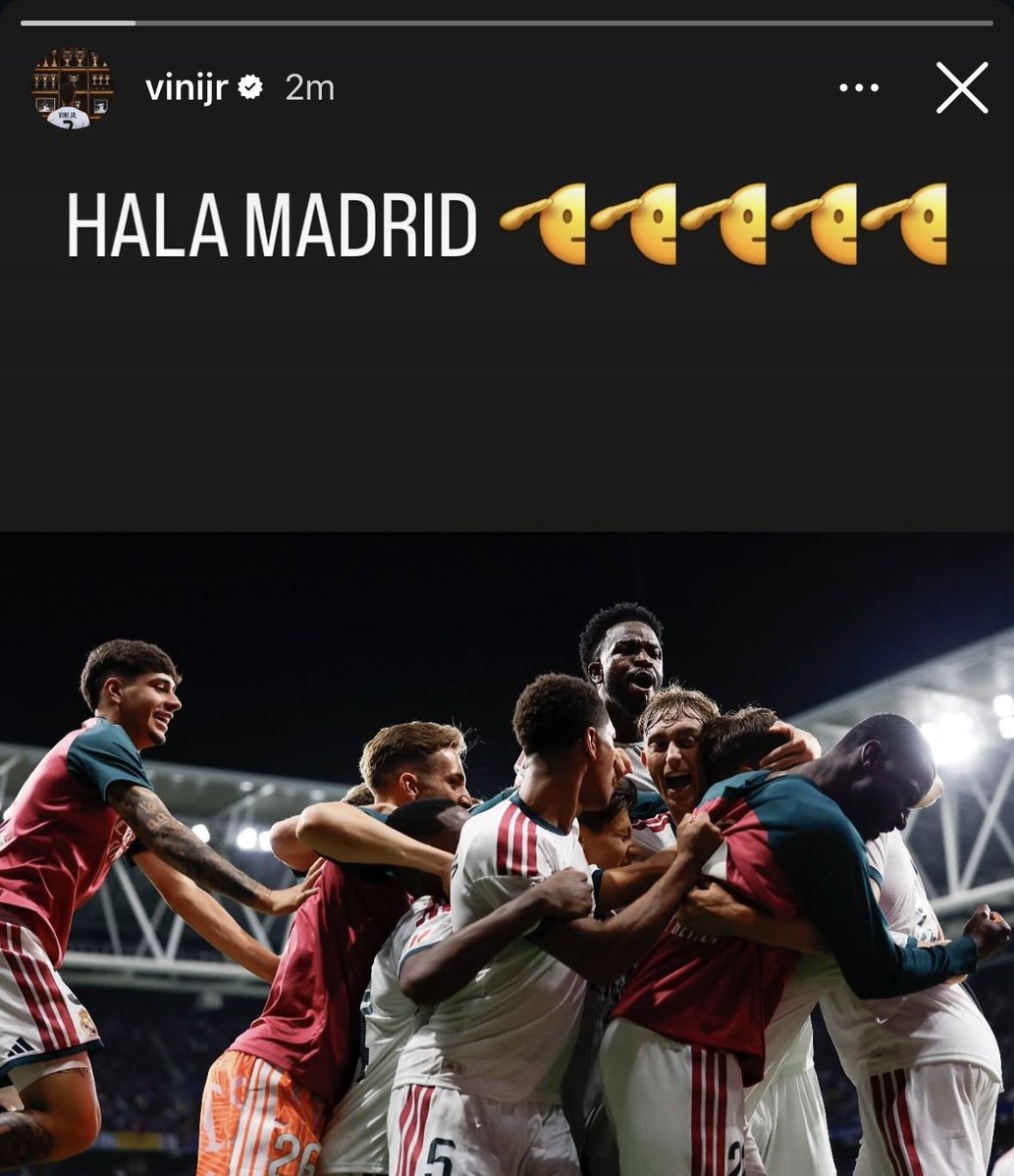 TouchlineX's tweet photo. 🚨📲 𝗡𝗘𝗪: Vinicius via IG. https://t.co/x0LVi7pXQ6