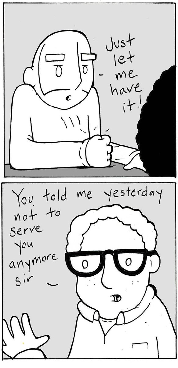 Lunarbaboon's tweet photo. I have a problem. NEW COMIC on TINYVIEW! Everyone can read this one so please head over there and read. Your views help pay the bills! https://t.co/YZR20dhKq1 https://t.co/DuhmLf1i19