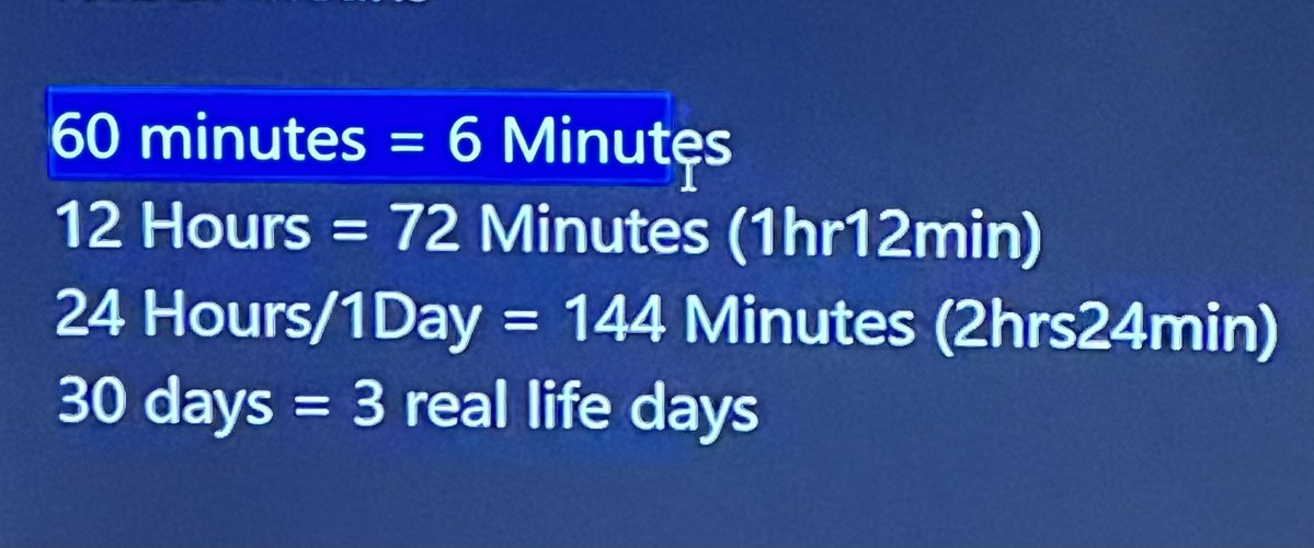 ItzSwiftly's tweet photo. @ghostedghostly For the people who are complaining about running out of gas fast or having to “refuel every minute” don’t realize how the in game time works. If it takes 6 minutes to go through a full hour in game, then cars will likely need gas after 1-2hrs of gameplay depending on the car https://t.co/e38KFOwZ6J
