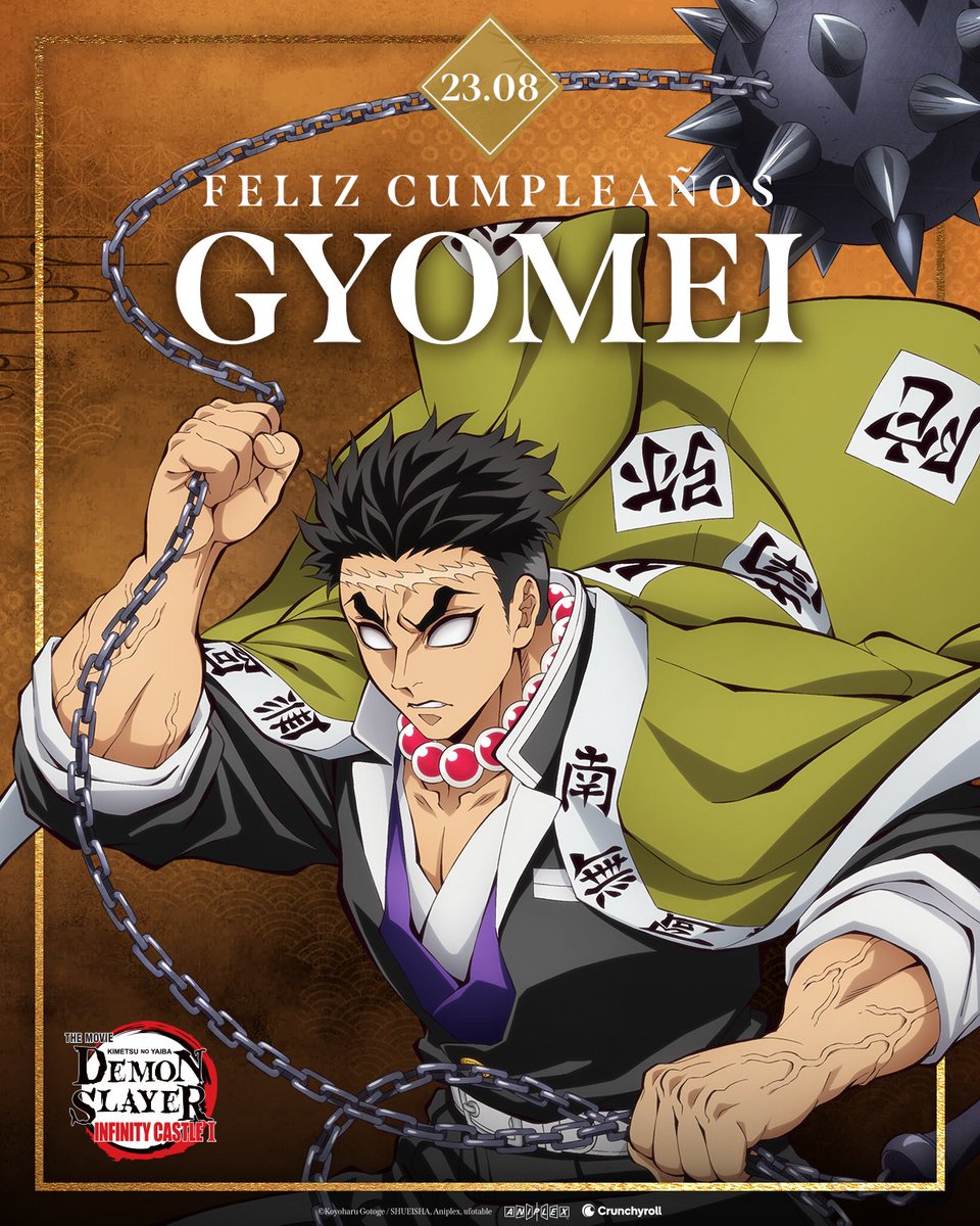 crunchyroll_la's tweet photo. ¡Feliz cumpleaños, Gyomei!
Anime: Demon Slayer: Kimetsu no Yaiba https://t.co/aDb7BxBvOl