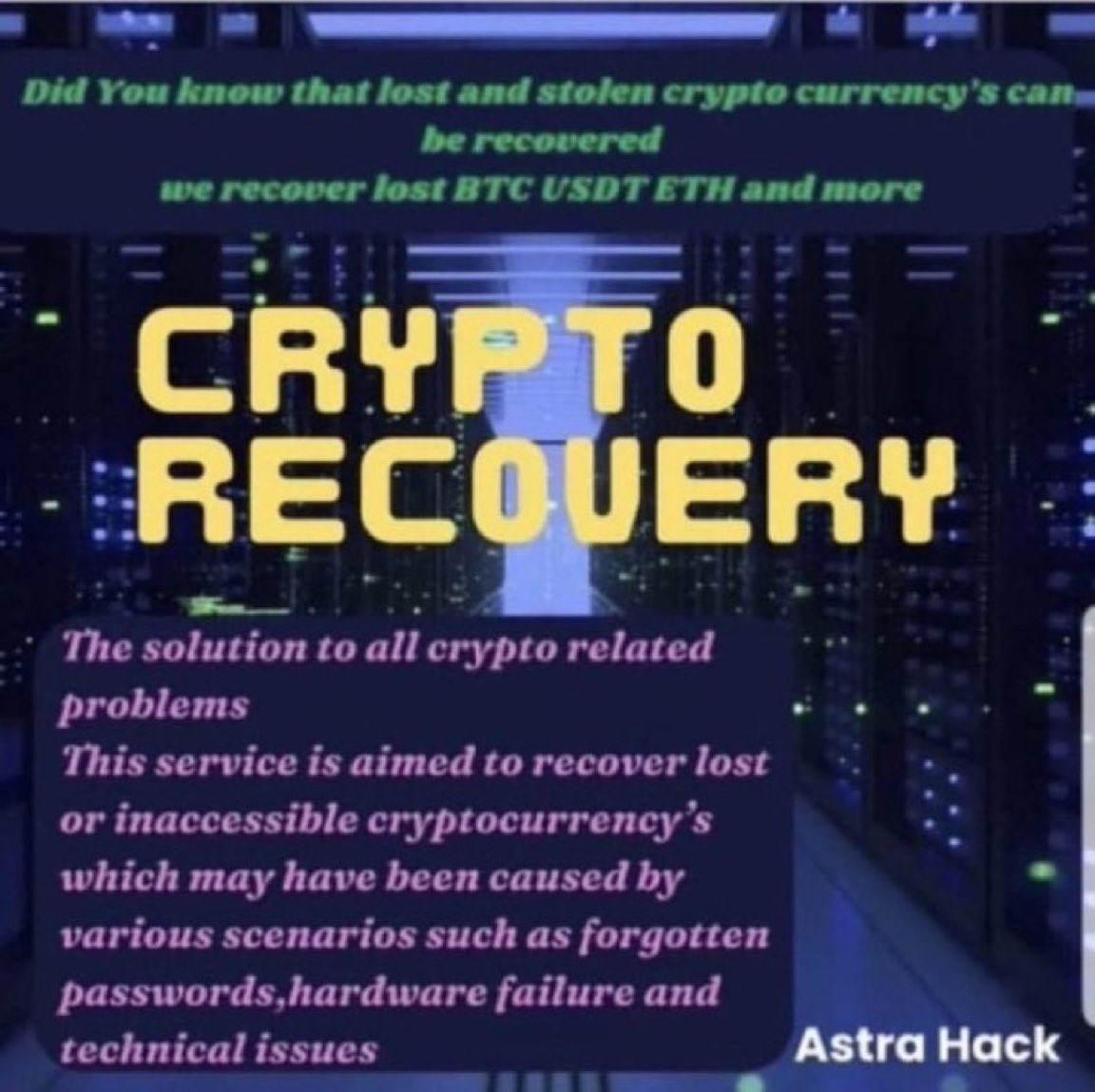 Gabriel_8hx's tweet photo. ๐ด #AetherTrade Warning
๐ Locked balances or blocked access? Donโt send additional funds or pay โunlockโ fees.
๐ Preserve your transaction records and communications.
๐ฉ Affected? Seek legitimate guidance.
#CryptoScam #CryptoRecovery #ScamAlert https://t.co/6JNAUT0ufZ