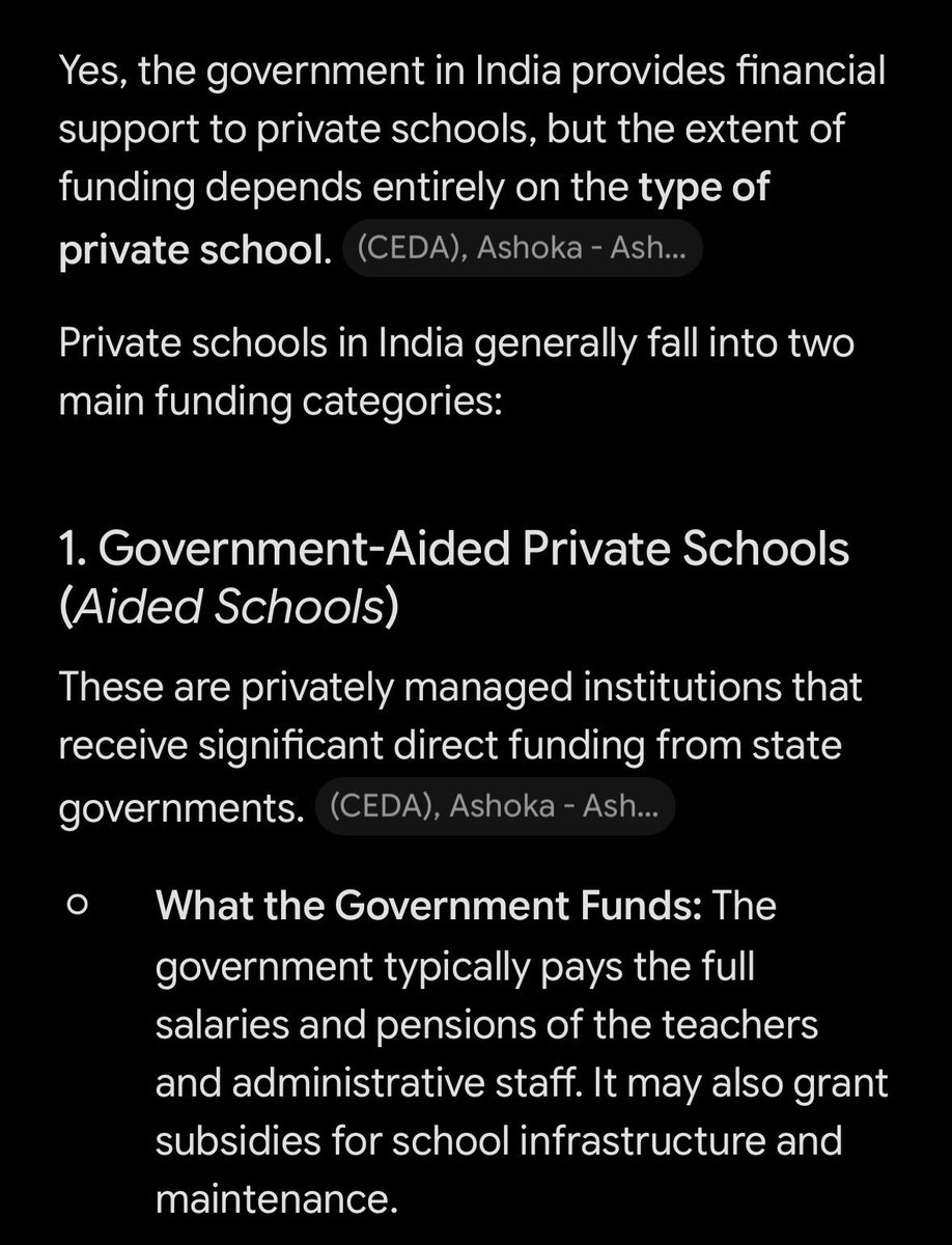 ShridharBadhya's tweet photo. @edstratx @Shalinikaraon @abhijeet_dipke Government is already doing that.. you think all private schools are funded privately ? 

Most of it is government funded, run privately! https://t.co/aOBBAGIiLQ