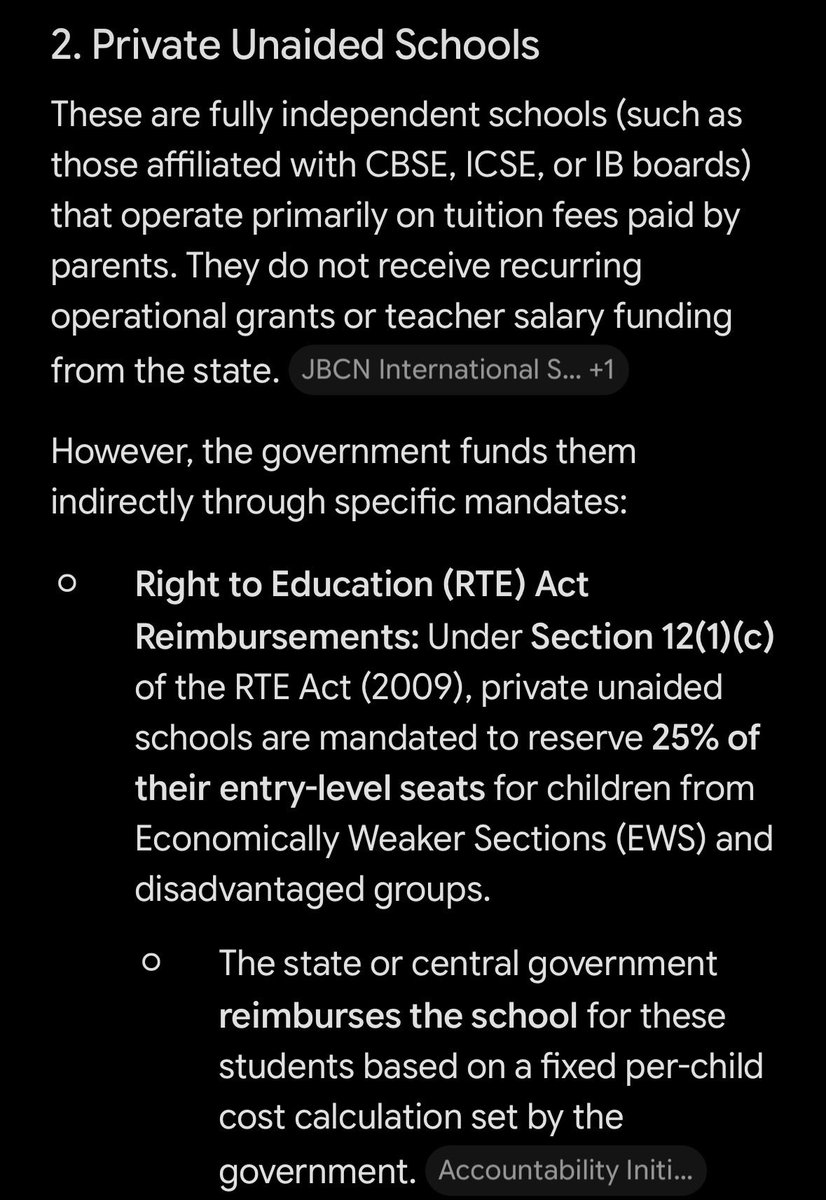 ShridharBadhya's tweet photo. @edstratx @Shalinikaraon @abhijeet_dipke Government is already doing that.. you think all private schools are funded privately ? 

Most of it is government funded, run privately! https://t.co/aOBBAGIiLQ